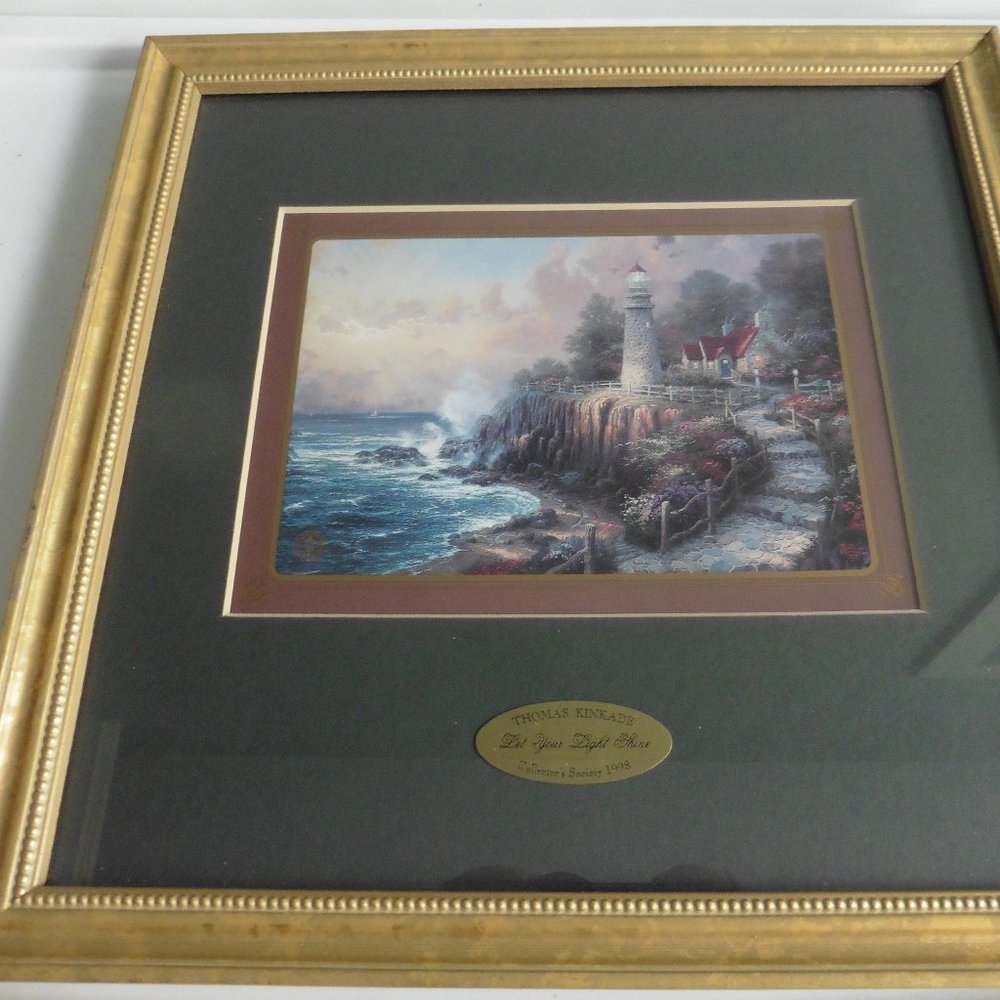 Thomas Kinkade framed "Let Your Light Shine"  Collector's Society 1998  11 x 11